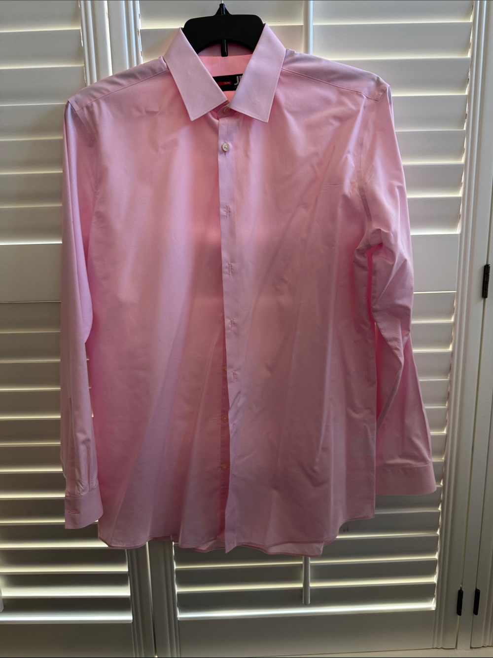 jf j.ferrar Light Pink Men's Dress Shirt
